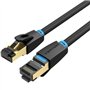 Cabo de Rede RJ45 SFTP Vention IKABD Cat.8, 50cm, Preto
