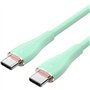 Cabo USB 2.0 Tipo-C Vention TAWGF, USB Tipo-C Macho - USB Tipo-C Macho, Até 100W, 480Mbps, 1m, Verde