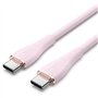 Cabo USB 2.0 Tipo-C Vention TAWPF, USB Tipo-C Macho - USB Tipo-C Macho, Até 100W, 480Mbps, 1m, Rosa