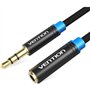Cabo Stereo Vention VAB-B06-B300-M, Jack 3.5 Macho - Jack 3.5 Fêmea, 3m, Preto