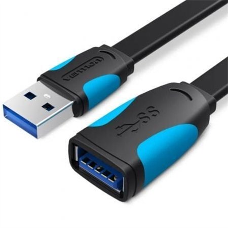 Extensão USB 3.0 Vention VAS-A13-B150, USB Macho - USB Fêmea, 5Gbps, 1.5m, Preto e Azul
