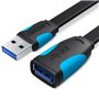 Extensão USB 3.0 Vention VAS-A13-B150, USB Macho - USB Fêmea, 5Gbps, 1.5m, Preto e Azul