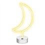 Luz LED Neon em Forma de Lua c/ Base