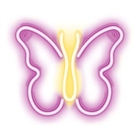Luz LED Neon em Forma de Borboleta