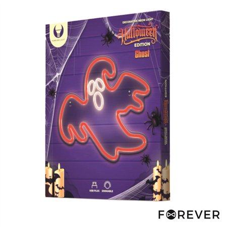 Luz LED Neon em Forma de Fantasma Halloween