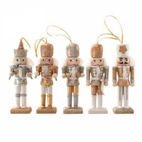 Conjunto de 5 Soldados Quebra-Nozes 13cm