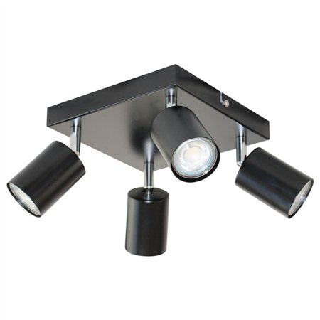 Candeeiro LED Teto/Parede 4X50W 140Mm Preto ADVIti