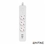 Extensão Elétrica 3X Schuko +3 USB c/ Interruptor 1.5M Entac
