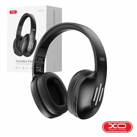 Auscultadores s/ Fios Stereo AUX FM Bluetooth 5.0 Preto XO
