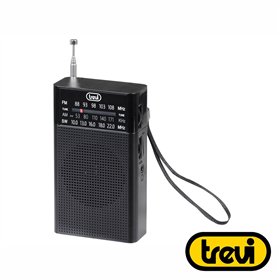 Rádio Portátil Am/FM Clássico Preto Trevi