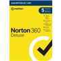 Antivírus norton 360 deluxe 50gb espanhol 1 usuário 5 dispositivos 1 ano caixa genérica rsp mm goma
