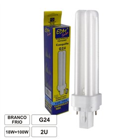 Lâmpada G24 18W100W 230V Eco 1200Lm 6400K