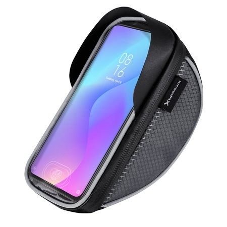 Suporte para capa de telefone para bicicleta Phoenix até 6 polegadas compartimento de armazenamento de velcro triplo à prova d'á