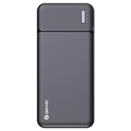 Bateria externa portátil powerbank denver pqc - 10007 10000mah micro usb - usb tipo c