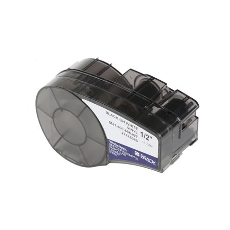 BRADY BMP21 Preto/branco ETIQUETAS DE VINILO M21-500-595-WT - Compatível