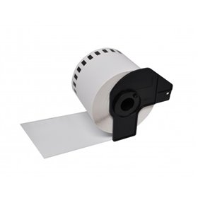 Brother DK44205 - Etiquetas Removiveis de Tamanho personalizado - Largura 62mm x 30,48 metros - Texto Preto sobre fundo branco -