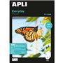 Papel fotográfico Apli Everyday A4 180gsm - Acabamento brilhante - 100 folhas