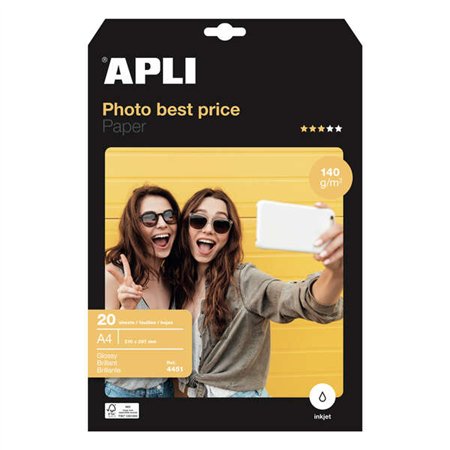 Papel Fotográfico Apli Photobasic A4 140g 20 Folhas