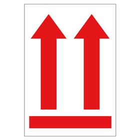 Rolo Apli com 200 etiquetas de seta para posição vertical, 90x130mm