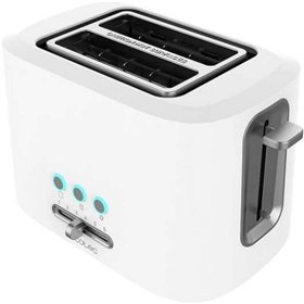 Cecotec Toast & Taste 9000 Torradeira Elétrica Dupla Branca 980W - 6 níveis - 2 ranhuras curtas extra largas - Capacidade para 2