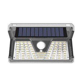 Luminária de parede solar LED Elbat - 260 lúmens - Branco frio 6500K - Sensor de movimento - Bateria de 1200mAh