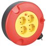 Carretel de extensão Elbat com proteção térmica - 4 Shukos - Carga máxima enrolada 1100W, desenrolada 3200W - cabo de 5m