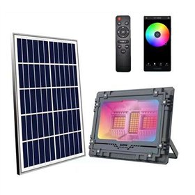 Foco Solar LED Elbat RGB 60W - 515LM - Bluetooth - Bateria 5V/6AH - Controle Remoto - IP67