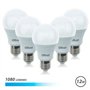 Elbat Pack 5 Unidades - Potência 12W - Lumens 1080 - Tipo de Luz 6500K Luz Fria - Soquete E27 - Ângulo 220º - Dimensões 60X120mm