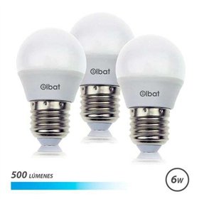 Kit com 3 lâmpadas LED Elbat G45 6W - 500LM - Base E27 - Branco Frio