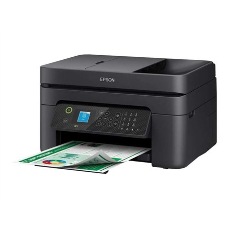 Impressora multifuncional Epson Workforce WF2930DWF, colorida, com fax duplex, Wi-Fi e velocidade de 33 ppm.