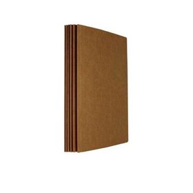 Pacote com 50 pastas Mariola em papel kraft 200gsm - Formato A4 - Com furo para grampo - Marrom