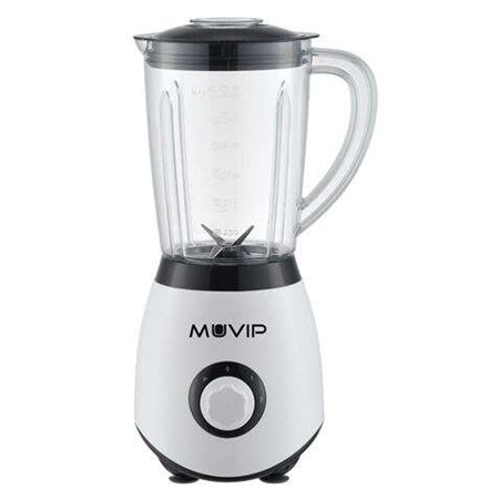 Liquidificador Muvip 1300W 1,5L - 2 velocidades - Lâminas de aço inoxidável - Função picador de gelo - Trava de segurança