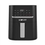 Fritadeira a ar quente Muvip 4,5L 1600W com tela sensível ao toque - 10 programas predefinidos - Cozinha com 80% menos gordura -