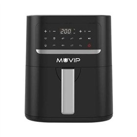 Fritadeira a ar quente Muvip 4,5L 1600W com tela sensível ao toque - 10 programas predefinidos - Cozinha com 80% menos gordura -