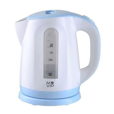 Chaleira elétrica Muvip 2200W - Capacidade de 1,8L - Indicador de nível - Base giratória