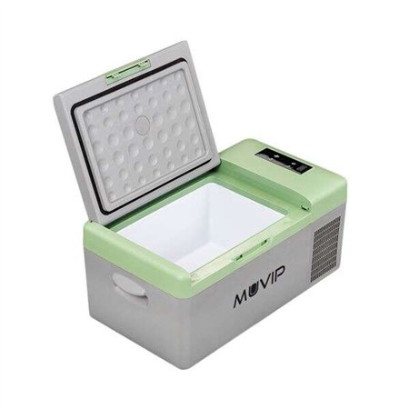 Geladeira Compressor Portátil Muvip 15 Litros 50W - Alças de Transporte - Compressor Silencioso - Cor Cinza
