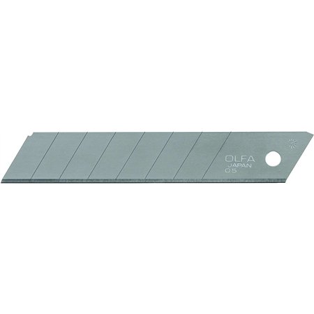 Pacote com 10 lâminas de reposição para cortadores Olfa - 8 segmentos - 18 mm de largura