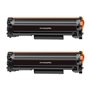 HP CF244A Preto Pack de 2 Cartuchos de Toners - Compatível