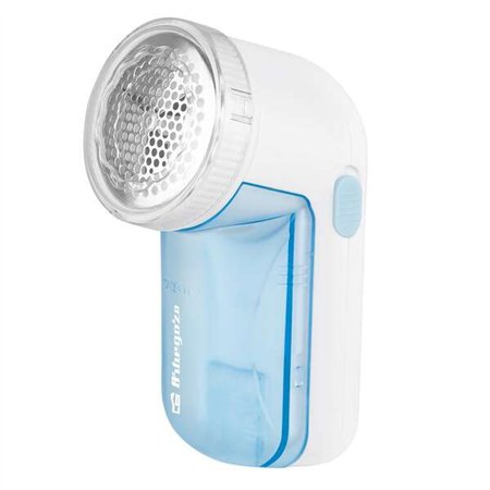 Removedor de fiapos compacto Orbegozo QP 6400 - Seguro - Eficiente - Aço inoxidável - Recipiente removível - Diâmetro 5cm - Pilh