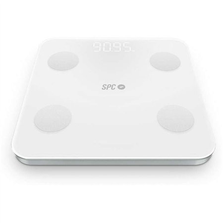 Balança de banheiro inteligente SPC Atenea Fit 3 - Cadastre e identifique até 10 usuários - Design em vidro - Tela LED - Ativaçã
