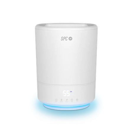 SPC Evadne Umidificador Ultrassônico e Inteligente 4,5L - Timer até 12h - Modo Automático, Manual e Noturno - Cor Branca