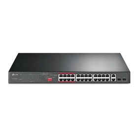 Switch TP-Link 24 portas 10/100Mbps + 2 portas Gigabit PoE+ - Não gerenciável - Modo de isolamento / prioridade - Plug & Play