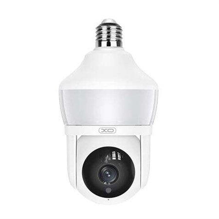 Câmera de segurança Wi-Fi XO 3MP - Detecção de movimento de 0 a 12 m - Visão noturna - Intercomunicador bidirecional - Gravação 