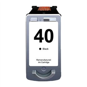 Cartucho de tinta preto remanufaturado Canon PG40/PG50/PG37 - Exibe o nível de tinta - Substitui 0615B001/0615B042/0616B001/2145