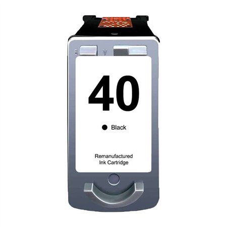 Cartucho de tinta preto remanufaturado Canon PG40/PG50/PG37 - Exibe o nível de tinta - Substitui 0615B001/0615B042/0616B001/2145