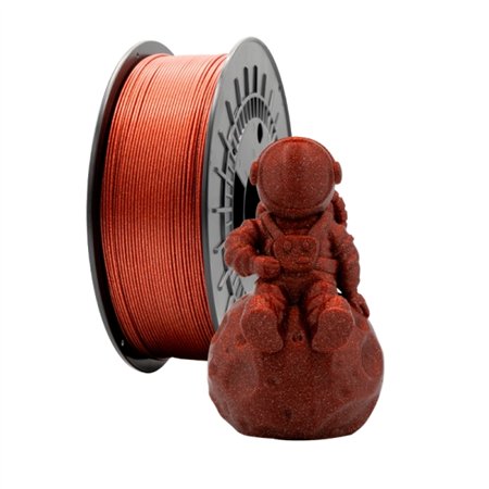 Filamento PLA GLITTER 3D - Diâmetro 1,75mm - Bobina de 1kg - Cor Vermelha