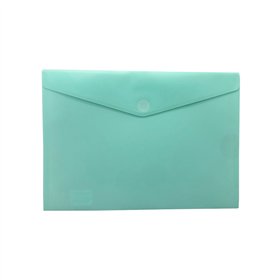 Bolsa 355x240mm A4 Envelope Fecho Velcro Menta Mate Pastel