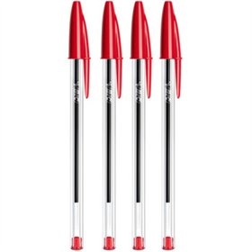 Esferográfica BIC Cristal Ball Point Vermelho 1mm 4un