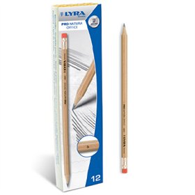 Lápis Grafite 1B Lyra Pro Natura Office Cx 12un