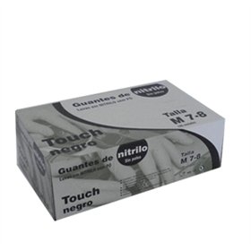 Luvas Nitrilo Tamanho M s/Pó Preto 100un